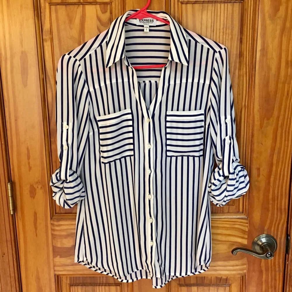Blue Striped Blouse
